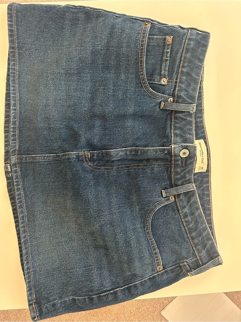 Abercrombie & fitch Dark Blue Denim Skirt